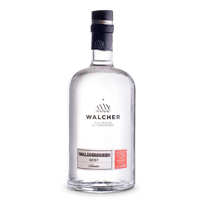 Waldhimbeergeist von Walcher aus Südtirol in der 0,7l-Flasche