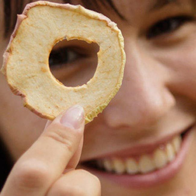 Südtiroler Apfelring von Frutty: naturbelassenes Trockenobst aus 100 % Äpfeln.