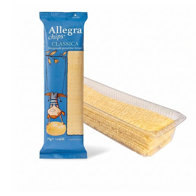 Allegra Chips® Classica 75g – lange hauchdünne Kartoffelchips aus Italien