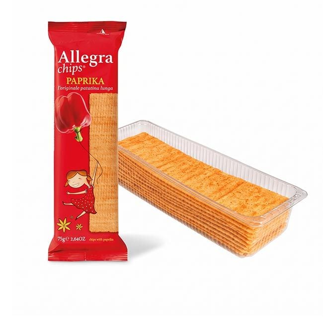 Allegra Chips® Paprika 75 g – lange hauchdünne Kartoffelchips