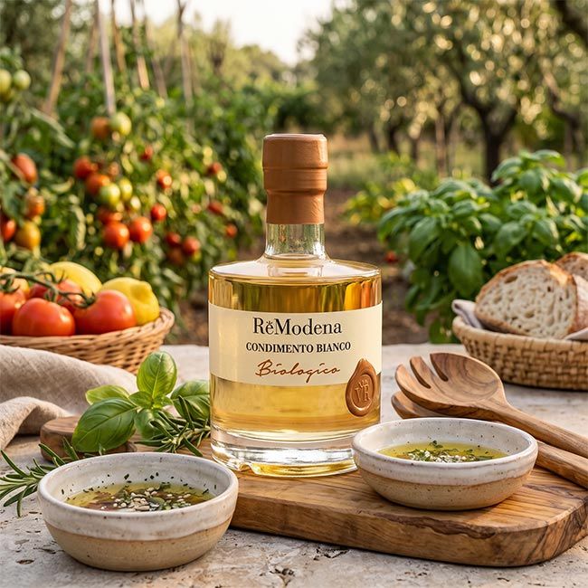 Ein vielseitiges BIO Condimento aus Modena für alle, die eine milde Säure, dezente Süße und die helle Farbe eines weißen Dressings schätzen.