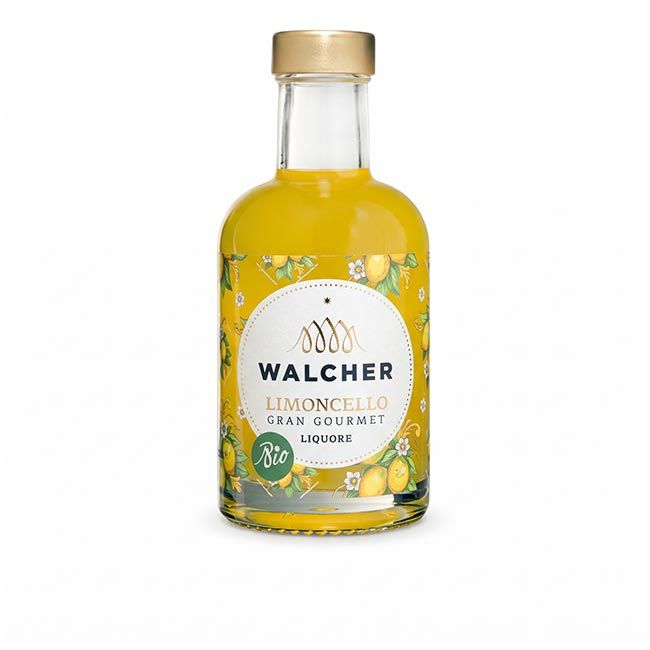 Bio Limoncello Gran Gourmet von Walcher aus sizilianischen Bio-Zitronen 0,2l