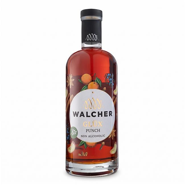 Alkoholfreier Bio Winterpunsch Glüx von Walcher mit Südtiroler Apfelsaft & Wintergewürzen 0,75l