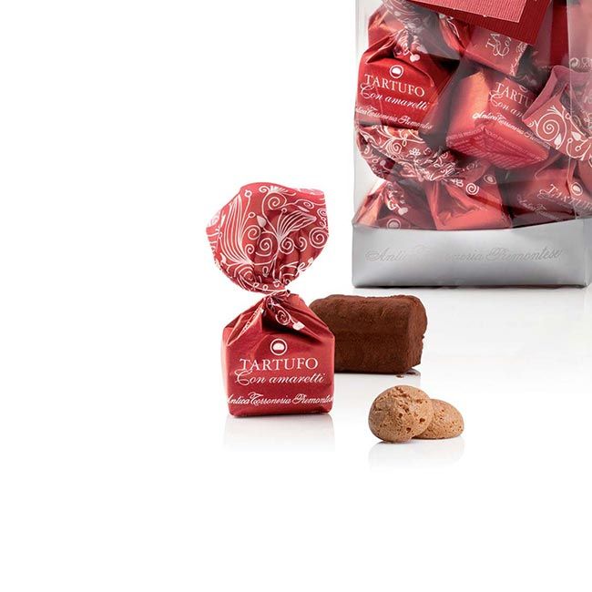 Italienische Tartufini Trüffel von Antica Torroneria Piemontese – cremiger Genuss mit Amaretti und Haselnüssen.