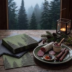 Papierservietten mit Tannenwald „Black Forest“ 33 × 33 cm