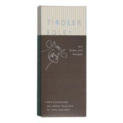 Tiroler Edle Edelbitterschokolade 60% mit Nougat & Zirbenlikör 50g