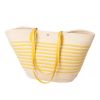 "Yellow Stripe Bag" Tasche helle und gelbe Stoffbänder