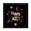 "New Year Glitter black" Lunch-Servietten 33 x 33 cm