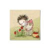 "Hexe Waltraud pflückt Erdbeeren" Postkarte