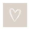 Papierservietten "Pure Heart taupe" 33 x 33 cm
