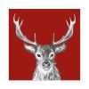 Weihnachtsservietten mit Hirsch „Paul Red“ 33 × 33 cm