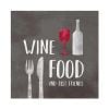 Papierservietten mit Weinmotiv „Wine Food“ 33 × 33 cm