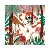 Weihnachtsservietten mit Waldtieren „Let’s Stick Together“ 33 × 33 cm