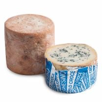 Italienischer Blauschimmel-Käse cremig-fest im Biss, sahnig-würzig am Gaumen.