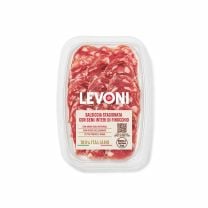 Levoni Salsiccia stagionata semi Finocchio – gereifte Fenchelsalami aus 100% italienischem Schweinefleisch, geschnitten & handgeschichtet.