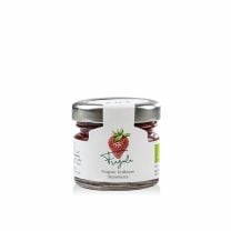 Fragula BIO Erdbeere Fruchtaufstrich 30g von Alpe Pragas – Hotelportion mit 75% Senga Sengana Erdbeeren, vegan & glutenfrei.