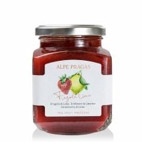 Alpe Pragas Fruchtaufstrich aus Erdbeeren und Limetten: süß, erfrischend, aromatisch.