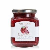 Alpe Pragas Fruchtaufstrich aus Himbeeren und Rhabarber: sommerlich, harmonisch, erfrischend.