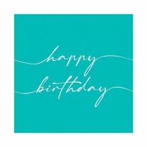 Ambiente Lunch-Servietten Happy Birthday nachhaltige Papierservietten aus 80 % Recyclingpapier für Geburtstagsfeiern.