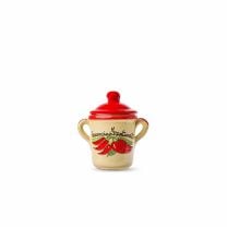 Artigiani dei Sapori Keramik-Töpfchen mit Peperoncino piccante frantumato aus Kalabrien.