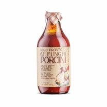 Sugo pronto ai funghi porcini – Tomatensoße mit Steinpilzen von Artigiani dei Sapori, traditionelle Spezialität aus Kalabrien im Glas.