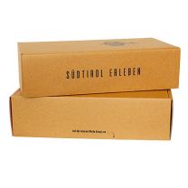 Berggut-Geschenkbox zum Selbstbefüllen mit Schleife & Füllmaterial – 36 × 34 × 10 cm