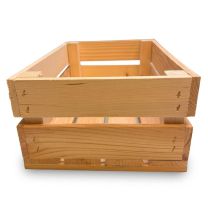 Südtiroler Apfelsteige - Holzkiste aus Fichtenholz 39 × 25 × 11 cm