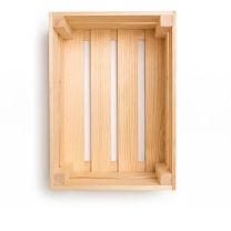 Südtiroler Apfelsteige – kleine Holzkiste aus Fichtenholz 30 × 20 × 9 cm