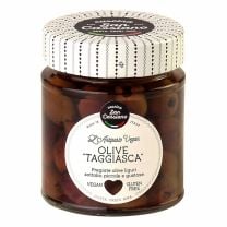 Taggiasca Oliven in Olivenöl eingelegt, ausgezeichnet zum Aperitif und zur Bereicherung von Saucen, Fleisch und Fisch.