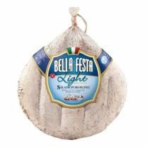 Halbierte Bella Festa light Salami: Fett reduzierte Salami und dennoch ausgesprochen schmackhaft!