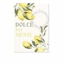 Postkarte Dolce far niente mit sommerlichen Zitronenmotiv - Den Erlös spendet Berggut an die Hilfsorganisation "Paten für Katastrophenopfer e.V."