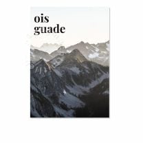Postkarte "ois guade" mit verschneiten Bergen - Den Erlös spendet Berggut an die Hilfsorganisation "Paten für Katastrophenopfer e.V."
