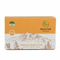 Kräuterschlössl BIO-Tee: Südtiroler Kräuter Gold BIO-Kräutertee in 15 Filterbeuteln portioniert.