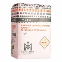 Khorasan Kamut® Weizenmehl BIO 1kg von Meraner Mühle – hochwertiges Biomehl aus uraltem Weizen.