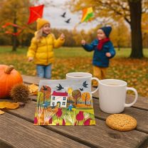 Papierservietten mit Herbstlandschaft „Blowing Winds“ 33 × 33 cm