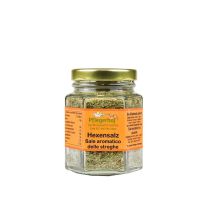 BIO Hexensalz vom Pflegerhof aus Südtirol – pikantes Kräutersalz mit BIO Kräutern, Knoblauch und Peperoncino.