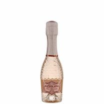Elegante 0,2l-Flasche Pizzolato Spumante Rosé Extra Dry BIO – italienischer Bio-Schaumwein mit feiner Perlage und edlem Glitzer-Design.
