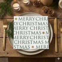 Weihnachtsservietten „Christmas Letters forest green“ 33 × 33 cm