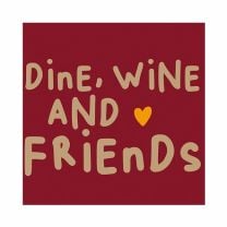 PPD Servietten Dine, Wine and Friends 33x33.