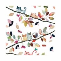 PPD Fall Cats Lunch-Servietten mit verspieltem Katzenmotiv im bunten Herbstlaub – fröhliche Tischdeko für jede Gelegenheit.