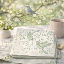 AKTION -  Papierservietten mit Vogelmotiv „Jardin“ 33 × 33 cm