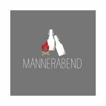 Grillparty mit Freunden – das ideale Servietten-Motiv für echte Männer.