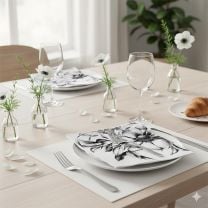 AKTION - Papierservietten mit Blumenmotiv „Natasha“ 33 × 33 cm