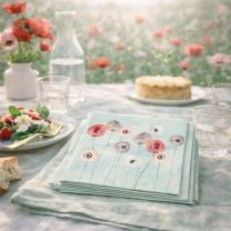 Papierservietten "Soft flowers" mit Blumenmotiv 33 x 33 cm