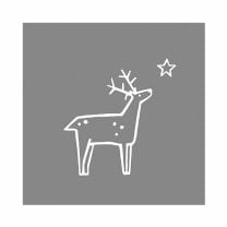 Stilvolle PPD Servietten Wishing on a Star grau 33x33 als elegante Tischdekoration.