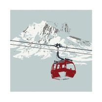 Papierservietten mit Berg & Seilbahn „Cortina“ 33 × 33 cm