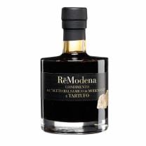 ReModena "Condimento Balsamico e Tartufo", eine feine Fusion aus Modena IGP Balsamico und Trüffelaroma, die Ihre Speisen elegant veredelt.