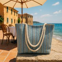 Stofftasche blau mit Gold- und Silberglitzer – Blue Sparkle Bag
