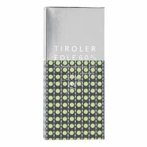 Tiroler Edle Purissima 60% Schokolade mit Walnussnougat und Zirbensalz – alpine Köstlichkeit aus edler Edelbitterschokolade.