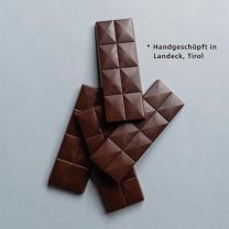 Tiroler Edle Purissima 60% – Edelbitterschokolade mit Walnussnougat & Zirbensalz 50g